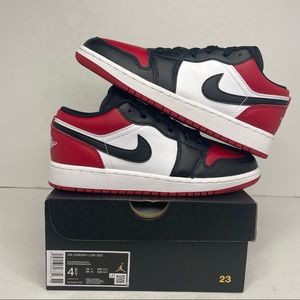 Nike Air Jordan 1 Retro Low GS “Bred Toe” NEW 2021